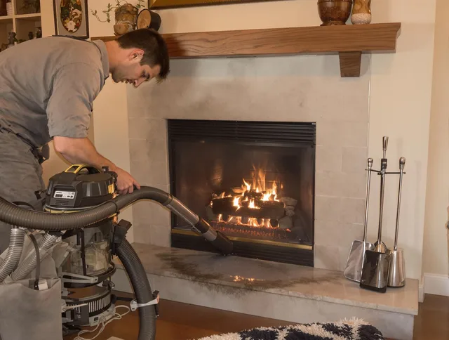 Routine fireplace upkeep by Newtown Chimney Sweep in Newtown, CT