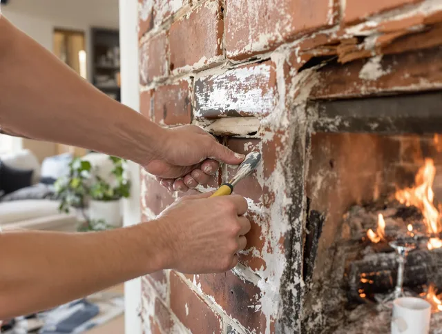 Routine fireplace repair by Newtown Chimney Sweep in Newtown, CT