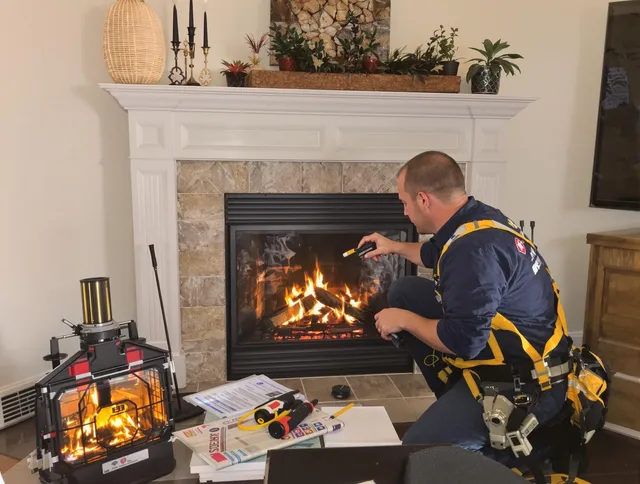 Safety-focused fireplace inspection by Newtown Chimney Sweep in Newtown, CT