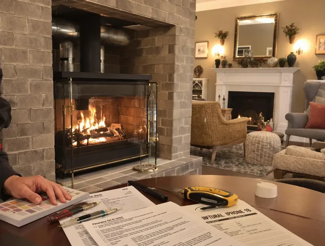 Newtown Chimney Sweep verifying fireplace safety measures in Newtown, CT