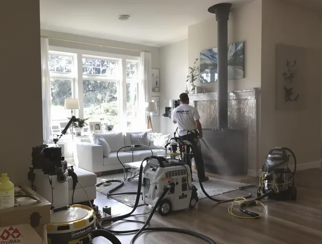 Soot removal service by Newtown Chimney Sweep for a fireplace in Newtown, CT